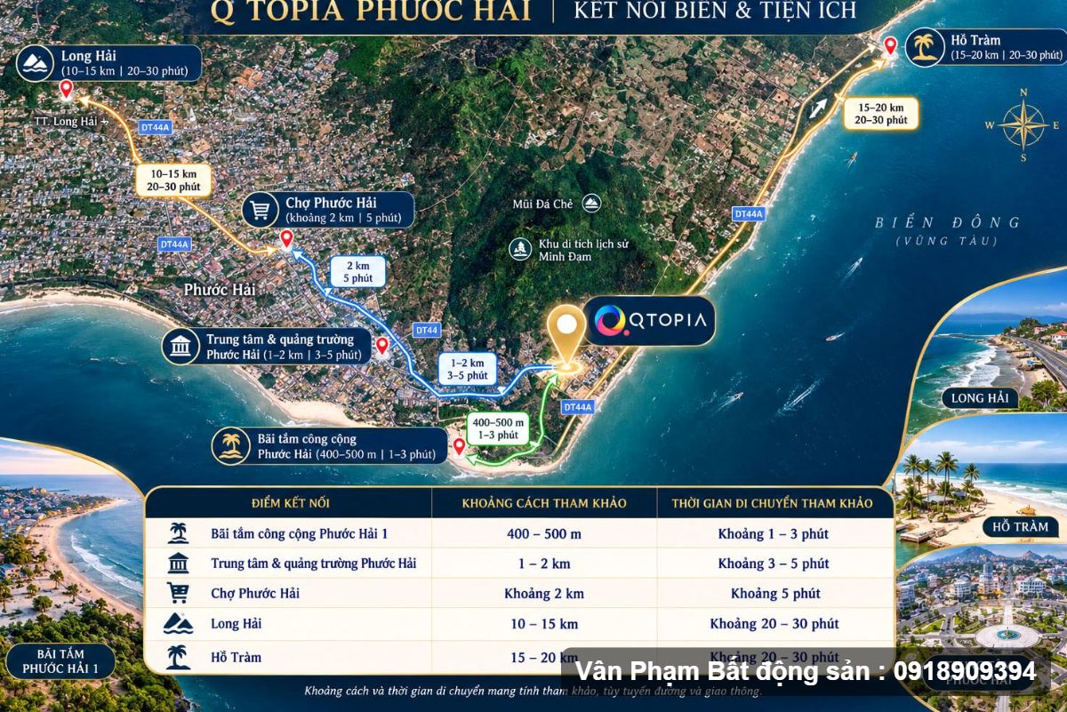 Vị trí căn hộ biển Phước Hải gần biển, chợ và tiện ích Vị trí căn hộ biển Phước Hải gần biển, chợ và tiện ích