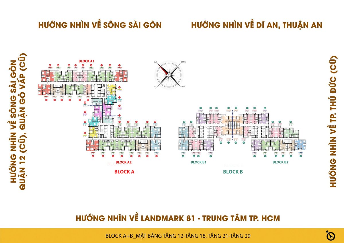Mặt bằng tổng thể dự án Bcons New Sky