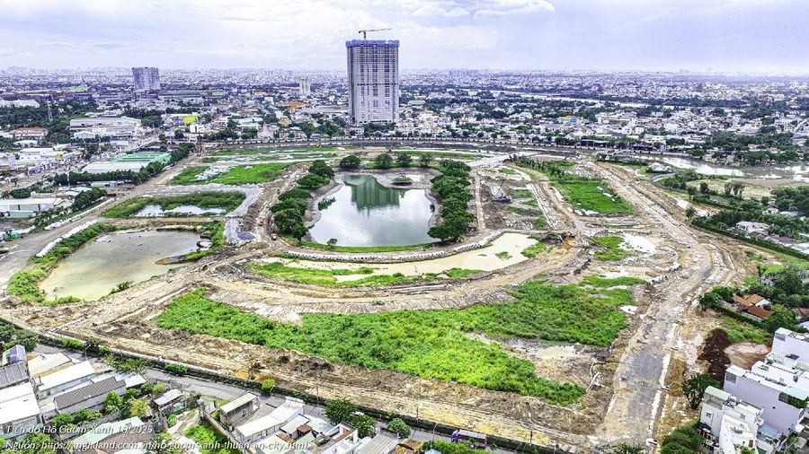 Công trường hạ tầng khu đô thị Hồ Gươm Xanh Công trường hạ tầng khu đô thị Hồ Gươm Xanh